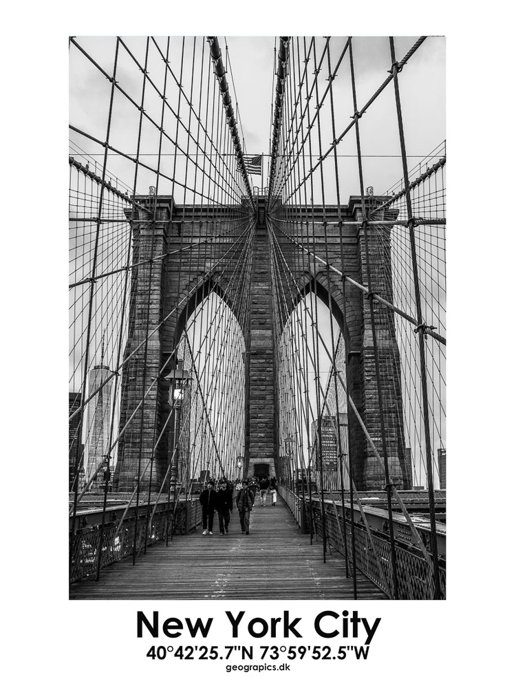 New York / Brooklyn Bridge / Dansk