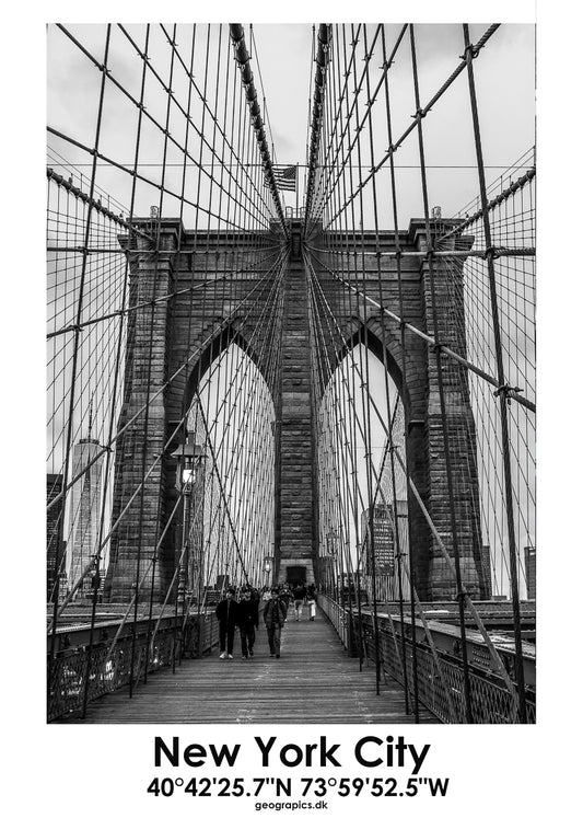 New York / Brooklyn Bridge / Dansk