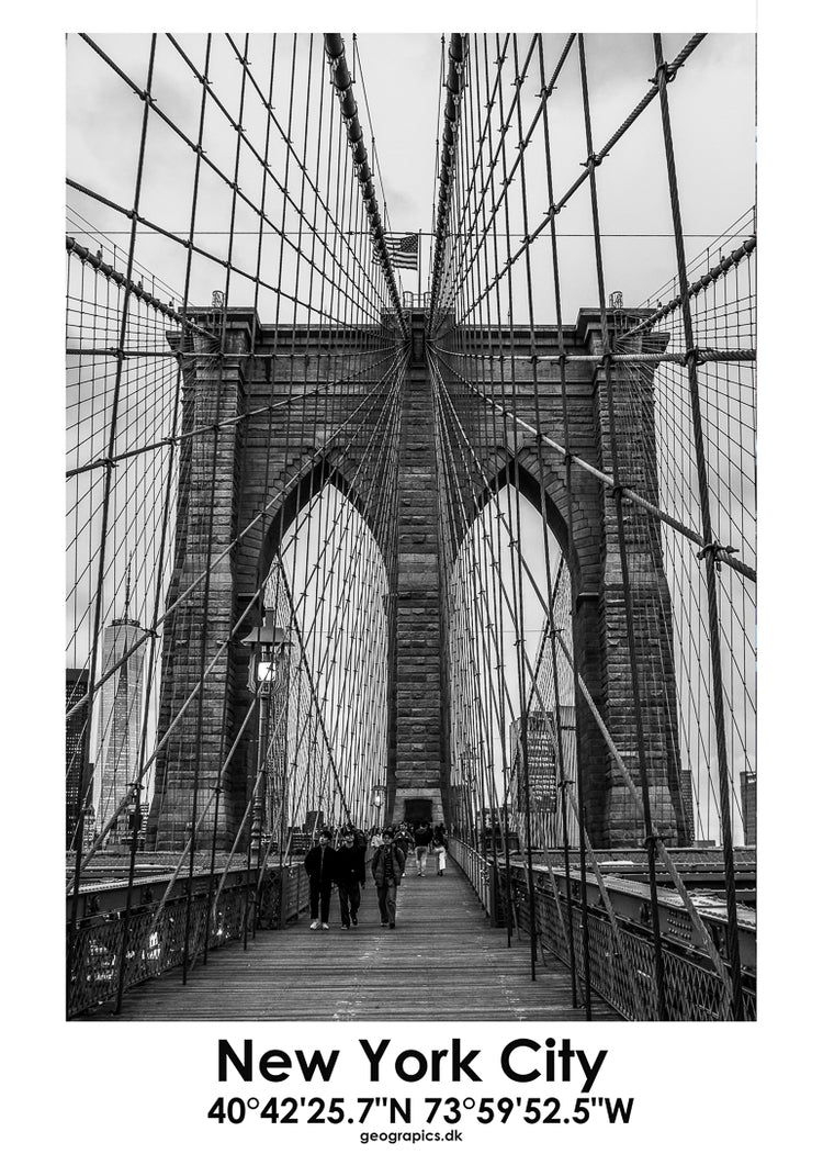 New York / Brooklyn Bridge / Dansk
